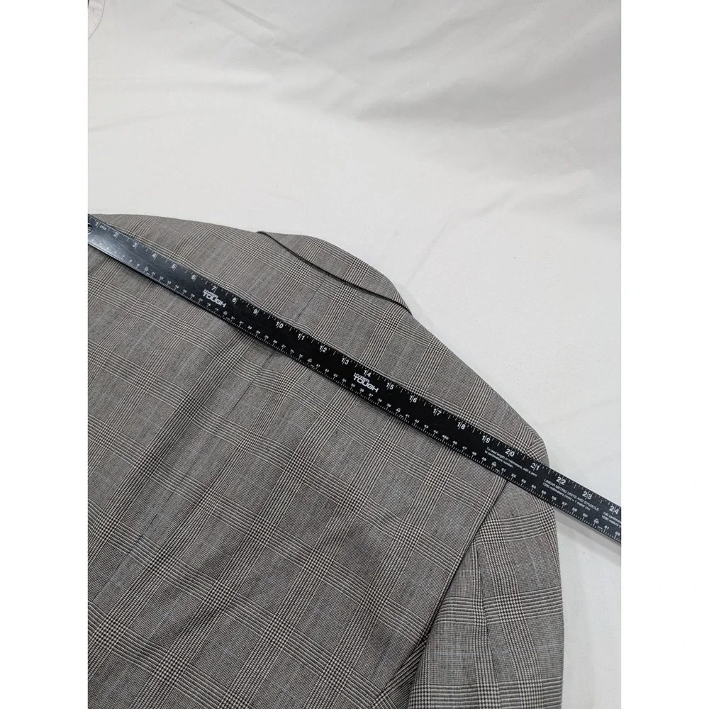 Jos. A. Bank Blazer Coat Suit Jacket 100%‎ Wool Glenn Check Plaid 46R 48